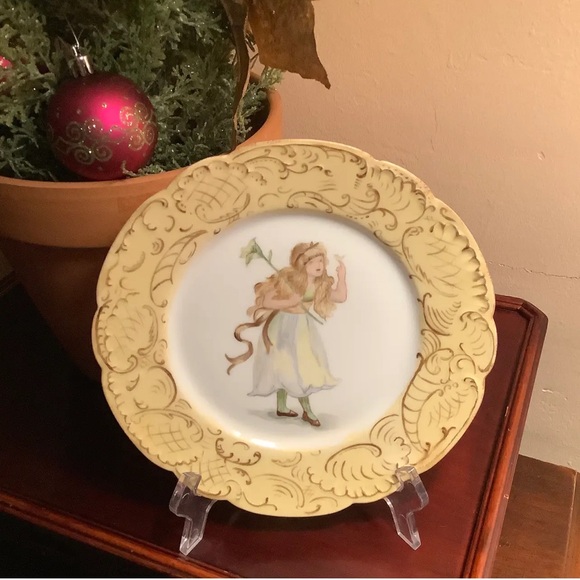 Haviland & Co. Limoges Hand Painted Fairy Plate - Picture 3 of 6